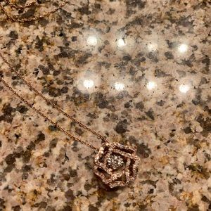 Unstoppable love Rose gold diamond necklace